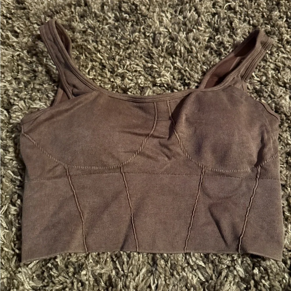 Elegant Brown Crop Top for Women - Picture 1 of 3